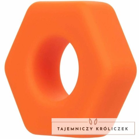 CalExotics Alpha Prolong Sexagon silikonowy pierścień pomarańczowy 2 cm CALEXOTICS
