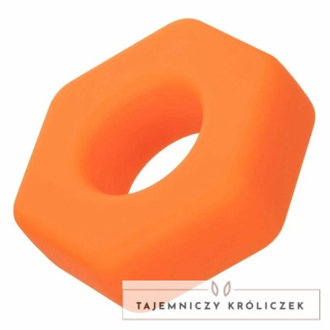 CalExotics Alpha Prolong Sexagon silikonowy pierścień pomarańczowy 2 cm CALEXOTICS