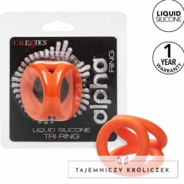 CalExotics Alpha Tri-Ring silikonowy potrojny pierścień pomarańczowy CALEXOTICS