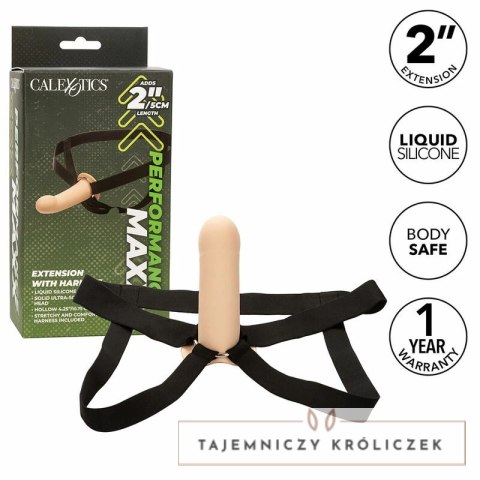 CalExotics Performance Maxx System z uprzężą, jasny silikon 16 cm CALEXOTICS