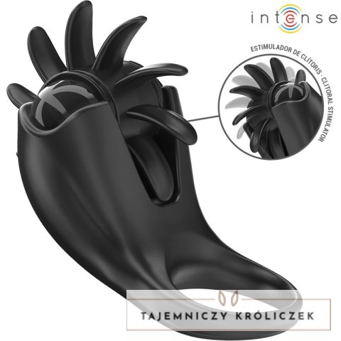 INTENSE Mabel Pierścień Wibracyjny 10 Trybow Stymulator Czarny USB INTENSE