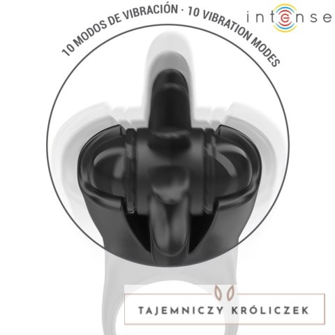 INTENSE Mabel Pierścień Wibracyjny 10 Trybow Stymulator Czarny USB INTENSE