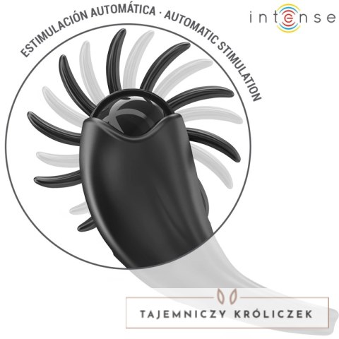 INTENSE Mabel Pierścień Wibracyjny 10 Trybow Stymulator Czarny USB INTENSE