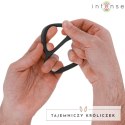 Intense Bobby podwojny silikonowy pierścień anatomiczny czarny 8 cm INTENSE
