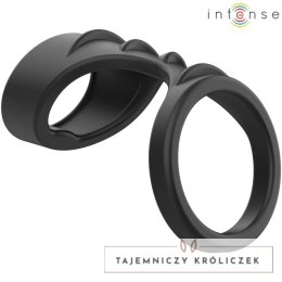 Intense Theo Podwojny Pierścień Silikonowy Czarny Model 3 INTENSE
