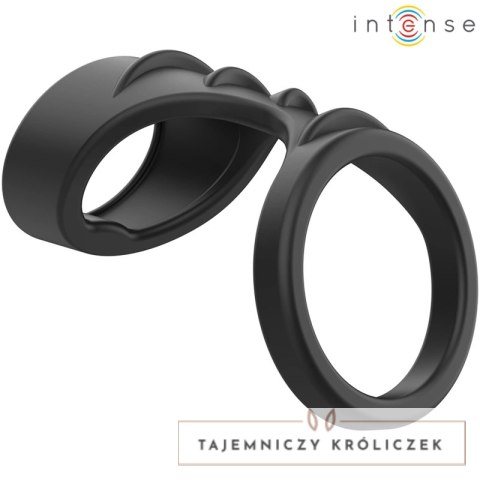 Intense Theo Podwojny Pierścień Silikonowy Czarny Model 3 INTENSE