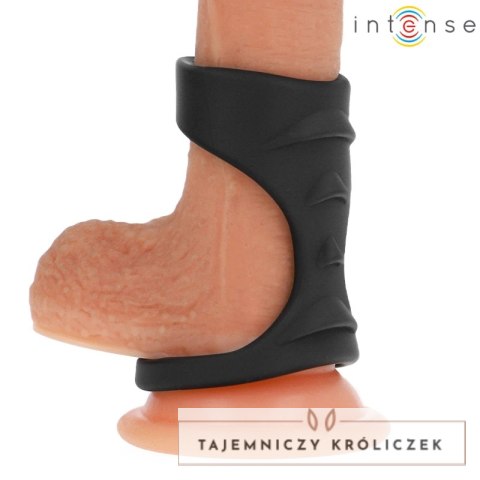 Intense Theo Podwojny Pierścień Silikonowy Czarny Model 3 INTENSE