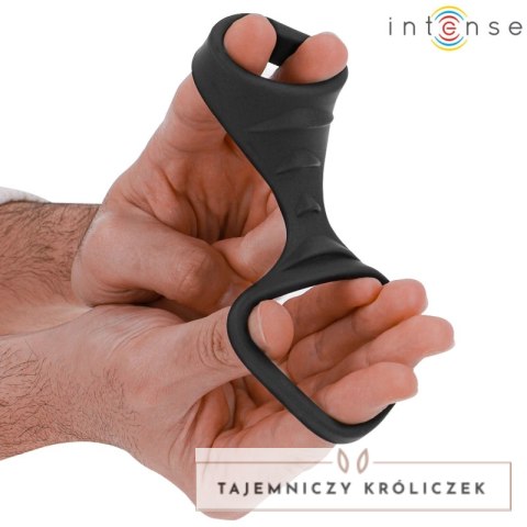Intense Theo Podwojny Pierścień Silikonowy Czarny Model 3 INTENSE