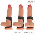 Intense Theo Podwojny Pierścień Silikonowy Czarny Model 3 INTENSE