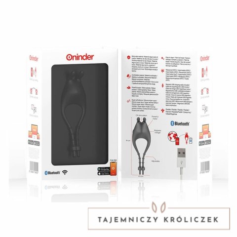ONINDER PAMPA Pierścień Regulowany z Wibracją i Sterowaniem Aplikacją 10 Trybow Czarny ONINDER