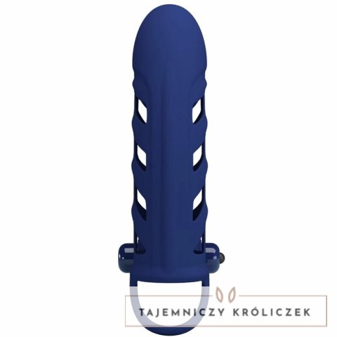 Pretty Love Altaf silikonowy pierścień z wibracją, niebieski, 10 trybow PRETTY LOVE