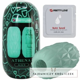 Pretty Love Athena Egg Stroker turkusowy TPR kompaktowy model PRETTY LOVE