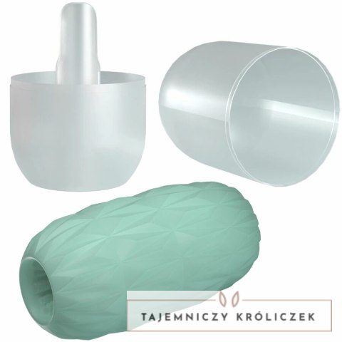 Pretty Love Athena Egg Stroker turkusowy TPR kompaktowy model PRETTY LOVE