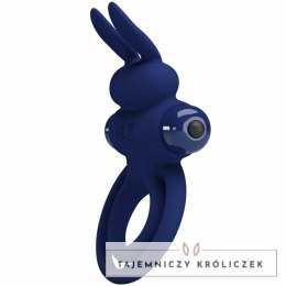 Pretty Love Darey - Niebieski pierścień intymny z funkcją wibracji, krolik PRETTY LOVE