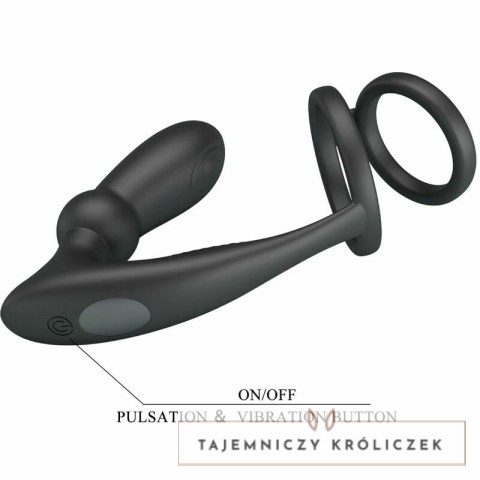 Pretty Love Emoni - Pierścień z systemem anatomicznym i 12 trybami pracy, czarny PRETTY LOVE
