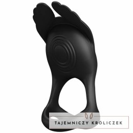 Pretty Love Silas - czarny pierścień wibrujący 7 trybow silikonowy USB PRETTY LOVE
