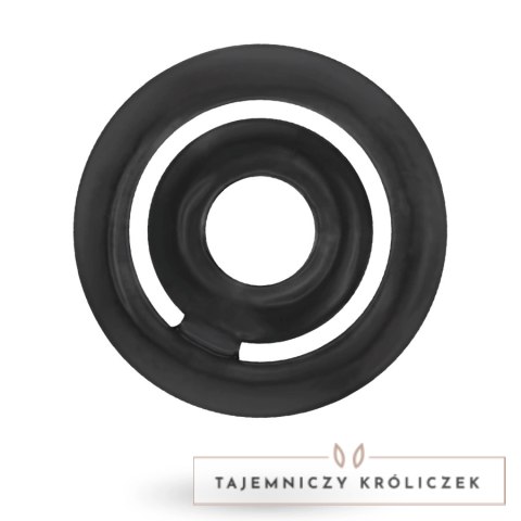 Addicted Toys Potenz C-Ring czarny - podwojny pierścień silikonowy ADDICTED
