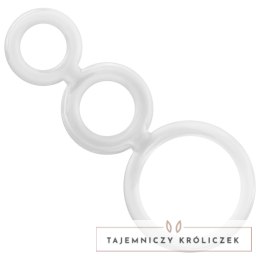Addicted Toys Zestaw 3 Pierścieni Anatomicznych Transparentnych ADDICTED