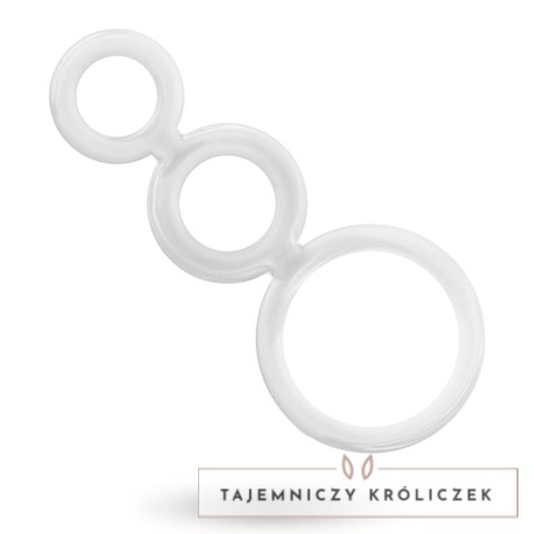 Addicted Toys Zestaw 3 Pierścieni Anatomicznych Transparentnych ADDICTED