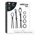 Addicted Toys Zestaw 7 Elastycznych Pierścieni Silikonowych Czarny ADDICTED