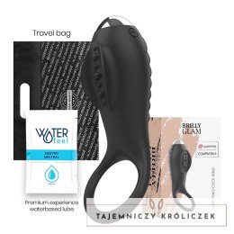 Brilly Glam Alan - Pierścień wibrujący z funkcją Watchme, czarny, 11 cm BRILLY GLAM