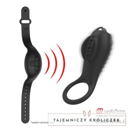 Brilly Glam Alan - Pierścień wibrujący z funkcją Watchme, czarny, 11 cm BRILLY GLAM