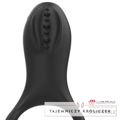 Brilly Glam Alan - Pierścień wibrujący z funkcją Watchme, czarny, 11 cm BRILLY GLAM