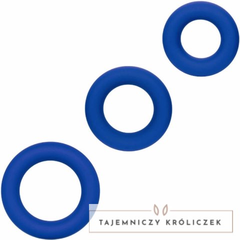 CalExotics Admiral zestaw anatomicznych pierścieni silikonowych niebieski CALEXOTICS