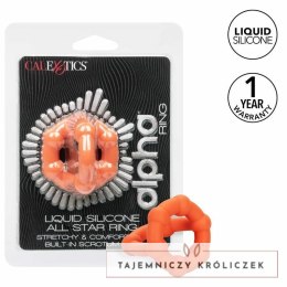 CalExotics Alpha All Star Ring podwojny silikonowy pomarańczowy CALEXOTICS