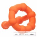 CalExotics Alpha All Star Ring podwojny silikonowy pomarańczowy CALEXOTICS