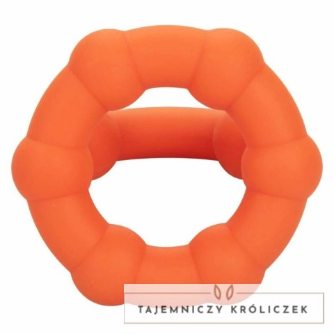 CalExotics Alpha All Star Ring podwojny silikonowy pomarańczowy CALEXOTICS