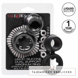 CalExotics Alpha Dual Magnum czarny - podwojny pierścień silikonowy CALEXOTICS