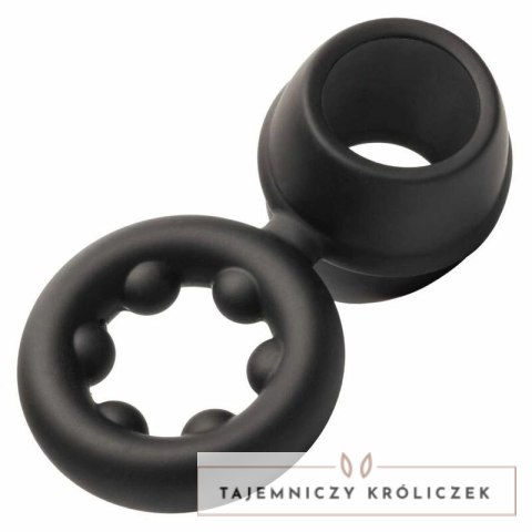 CalExotics Alpha Dual Magnum czarny - podwojny pierścień silikonowy CALEXOTICS