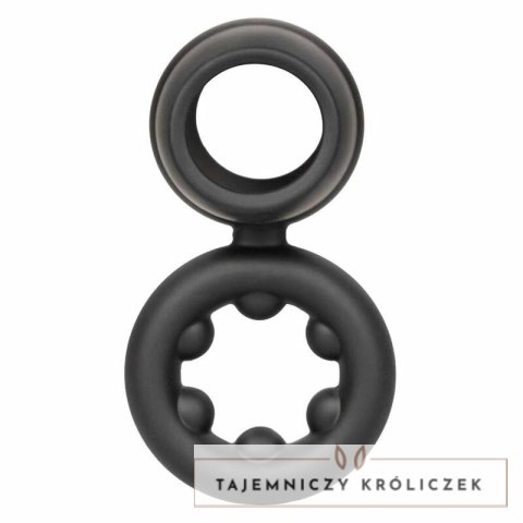 CalExotics Alpha Dual Magnum czarny - podwojny pierścień silikonowy CALEXOTICS