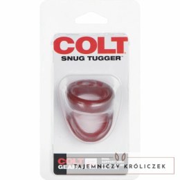 CalExotics Colt Snug Tugger czerwony - anatomiczny silikonowy pierścień CALEXOTICS