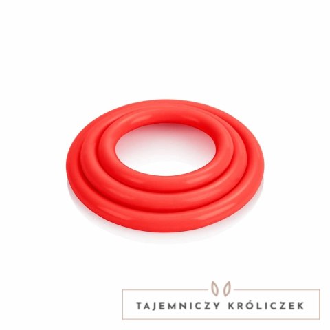 CalExotics Tri-Rings Zestaw Elastycznych Pierścieni Czerwony 3 szt. CALEXOTICS