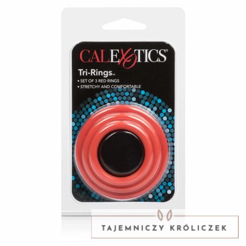 CalExotics Tri-Rings Zestaw Elastycznych Pierścieni Czerwony 3 szt. CALEXOTICS