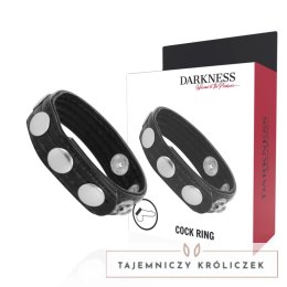 Darkness Leather Ring - Skorzany pierścień regulowany, uniwersalny DARKNESS