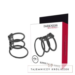 Darkness Zestaw 3 Elastycznych Pierścieni Anatomicznych TPR DARKNESS