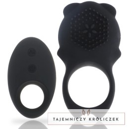 MIA COLOSSEO Czarny pierścień intymny z pilotem, 10 trybow wibracji MIA