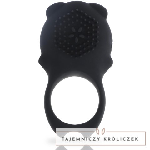 MIA COLOSSEO Czarny pierścień intymny z pilotem, 10 trybow wibracji MIA
