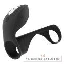 Moressa Brandon - Wibrujący pierścień intymny z ergonomiczną osłoną, czarny MORESSA