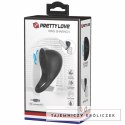 Pretty Love Licking Ring - silikonowy pierścień wibrujący USB czarny PRETTY LOVE