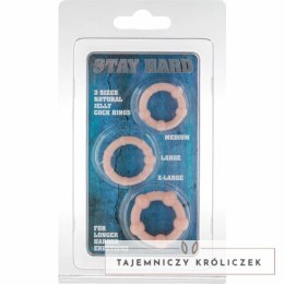 Seven Creations Stay Hard - Zestaw 3 silikonowych pierścieni dopasowujących SEVEN CREATIONS