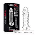 VirilXL V11 - Transparentny anatomiczny rękaw intymny z uchwytem, 13,5 cm VIRILXL