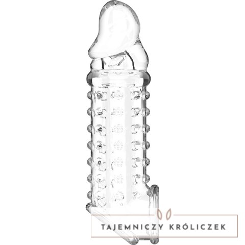 VirilXL V11 - Transparentny anatomiczny rękaw intymny z uchwytem, 13,5 cm VIRILXL