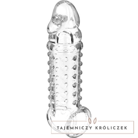 VirilXL V11 - Transparentny anatomiczny rękaw intymny z uchwytem, 13,5 cm VIRILXL