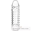 VirilXL V11 - Transparentny anatomiczny rękaw intymny z uchwytem, 13,5 cm VIRILXL