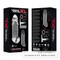 VirilXL V11 - Transparentny anatomiczny rękaw intymny z uchwytem, 13,5 cm VIRILXL