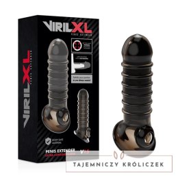 VirilXL V15 Czarny - Nakładka Powiększająca, Teksturowana, TPE, 13,5 cm VIRILXL